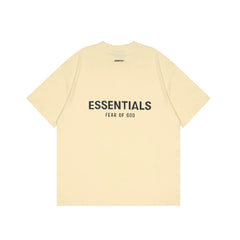 FOG double-line ESSENTIALS short-sleeved T-shirt men European and American couples trendy brand round neck loose cleanfit half-sleeved women (14)