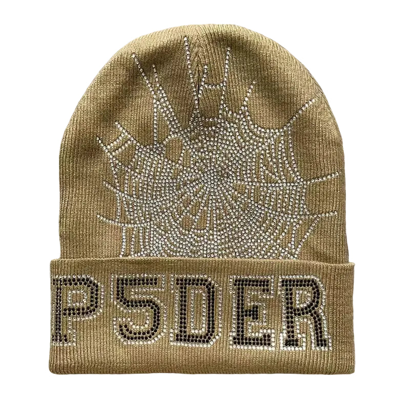 Sp5der worldwide 555555 unisex rhinestone knitted yarn cold hat (7)