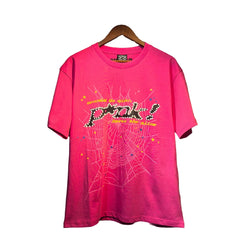 Sp5der European and American high street hip-hop trend brand unisex creative print summer loose cotton short sleeved T-shirt fog (2)