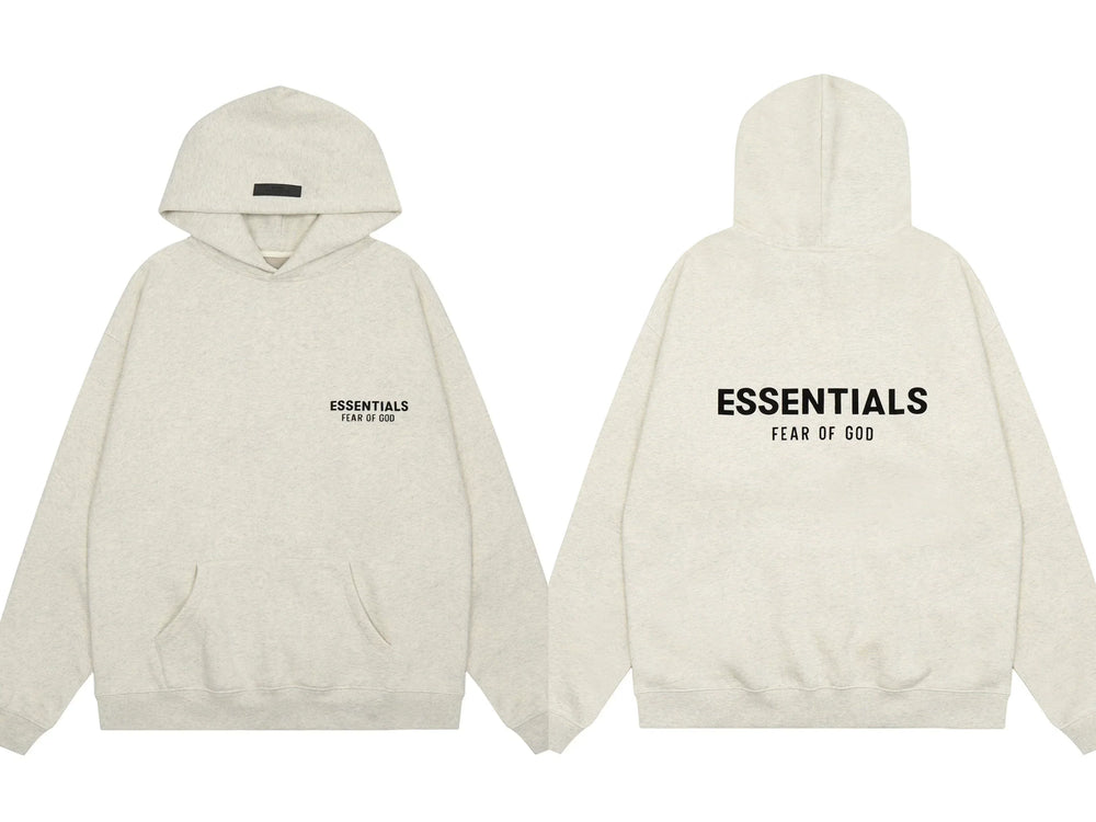 FOG double line heavyweight high street trendy brand hooded sweatshirt with plush loose sweatshirt jacket suitable for men and women, youthful and popular style (21)