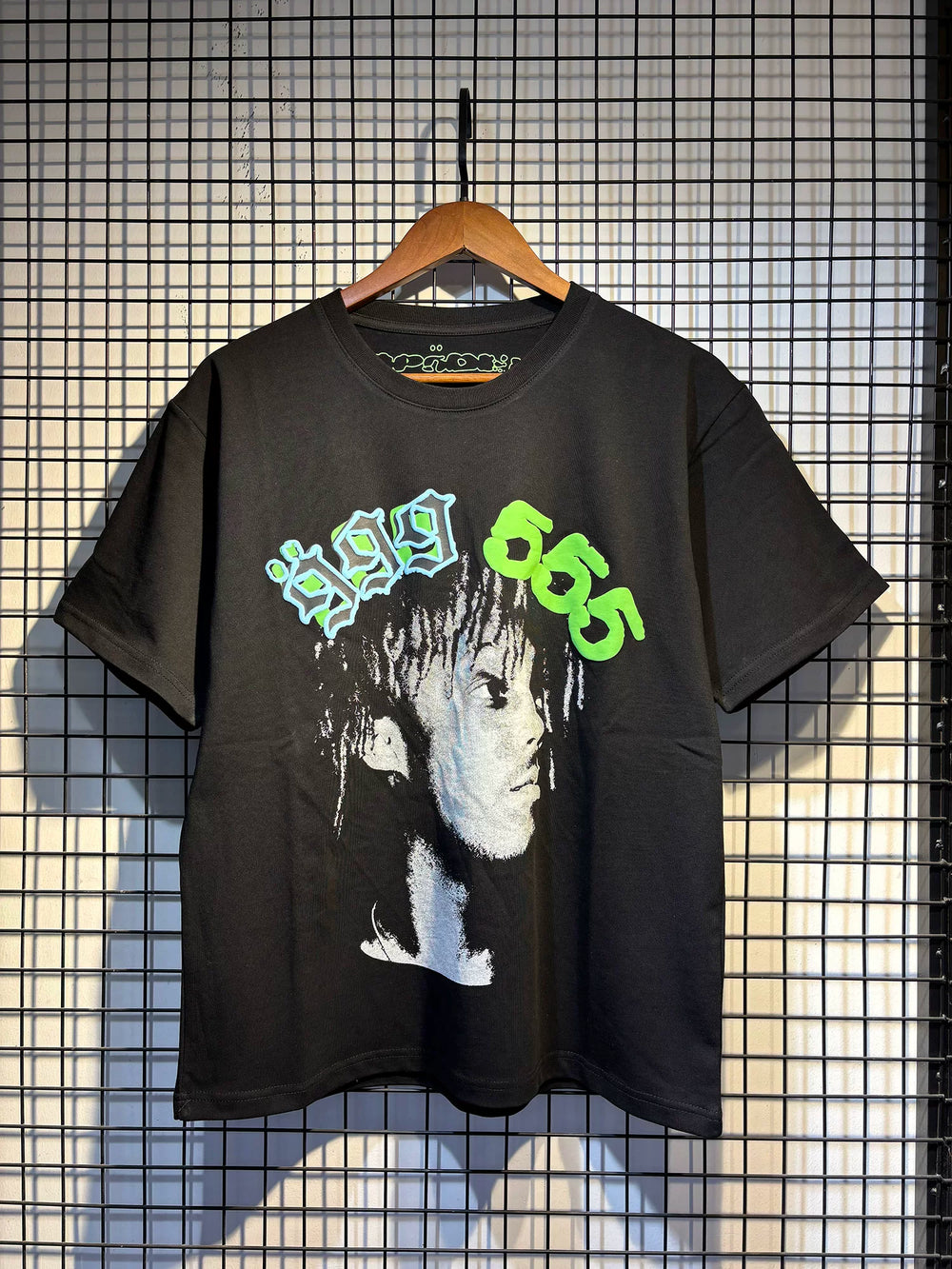 Sp5der European and American high street hip-hop trend brand unisex creative print summer loose cotton short sleeved T-shirt fog (23)