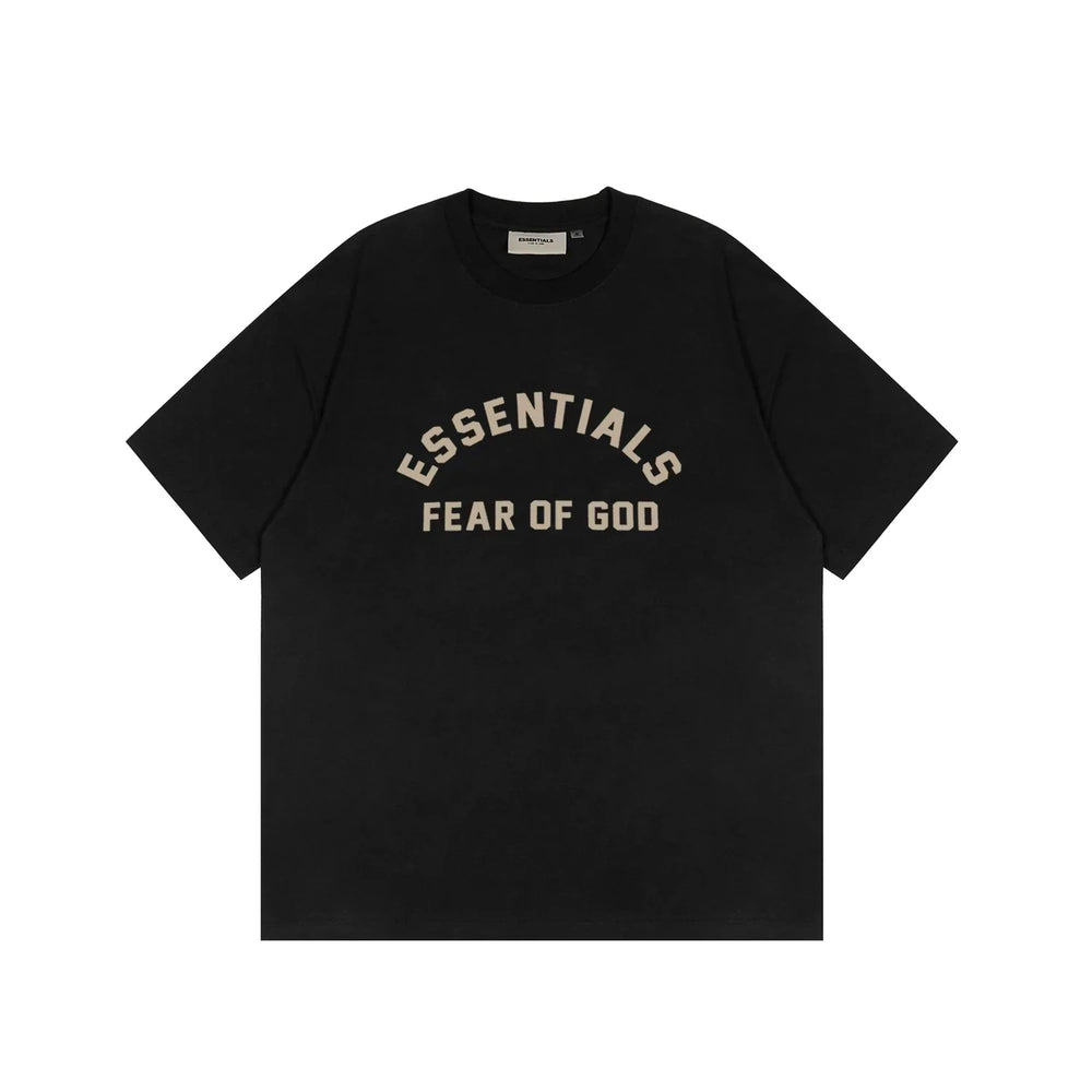 FOG double-line ESSENTIALS short-sleeved T-shirt men European and American couples trendy brand round neck loose cleanfit half-sleeved women (27)