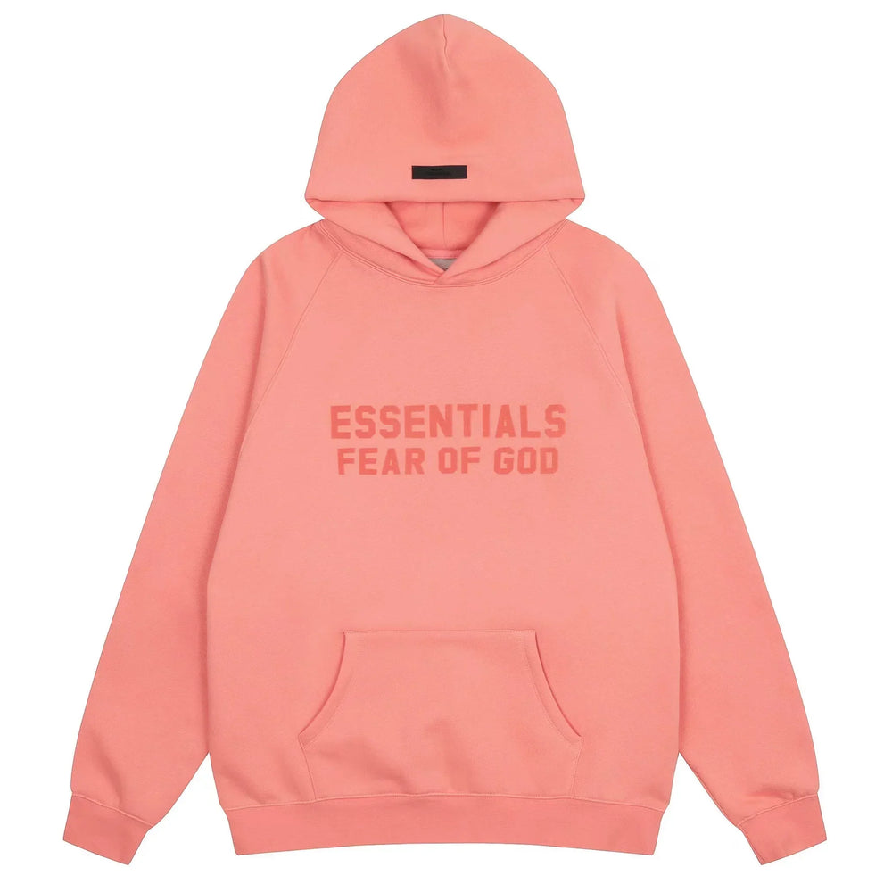 FOG double line heavyweight high street trendy brand hooded sweatshirt with plush loose sweatshirt jacket suitable for men and women, youthful and popular style (39)