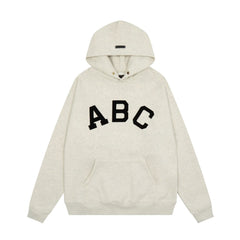 FOG double line heavyweight high street trendy brand hooded sweatshirt with plush loose sweatshirt jacket suitable for men and women, youthful and popular style (4)