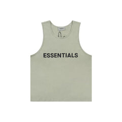 FOG short sleeved FEAR OF GOD double line ESSENTIALS chest letter sleeveless vest base shirt men's T-shirt (4)