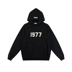 Fog autumn/winter hoodie, sweatpants, long pants with fleece hoodie, versatile letter essentials, loose and trendy ins top (37)