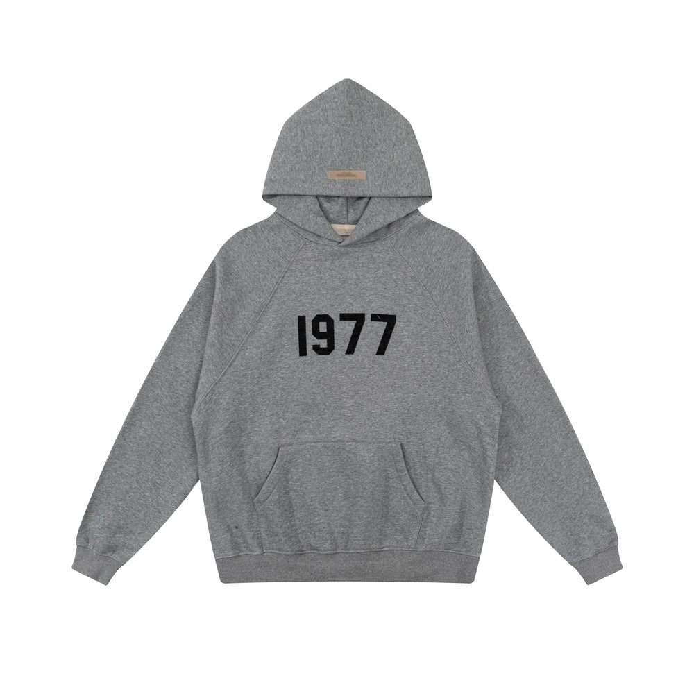 Fog autumn/winter hoodie, sweatpants, long pants with fleece hoodie, versatile letter essentials, loose and trendy ins top (35)