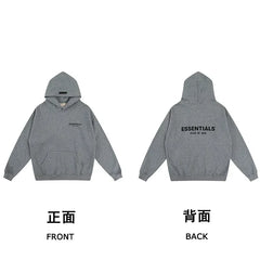 Fog autumn/winter hoodie, sweatpants, long pants with fleece hoodie, versatile letter essentials, loose and trendy ins top (40)