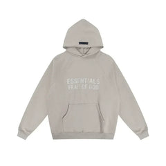 Fog autumn/winter hoodie, sweatpants, long pants with fleece hoodie, versatile letter essentials, loose and trendy ins top (51)