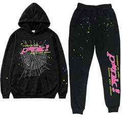 Sp5der Web P*nk Tracksuit — Black