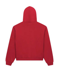 Sp5der Angel Number Zip Up Hoodie Merlot