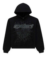 Sp5der P*nk V2 Rhinestone Hoodie Black