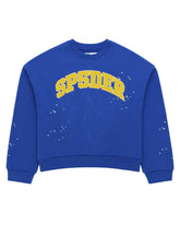 Sp5der Varsity Web Crewneck Blue