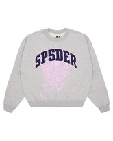 Sp5der Varsity Web Crewneck Heather Grey