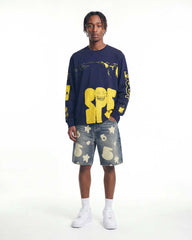 Sp5der X-ray L/S Tee Navy