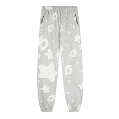 Sp5der Star Print Tracksuit — Grey