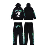 Sp5der 555 Portrait Hoodie — Black