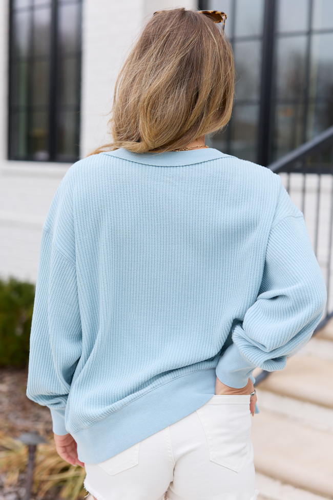 Rue Blue Thermal Long Sleeve Top SALE