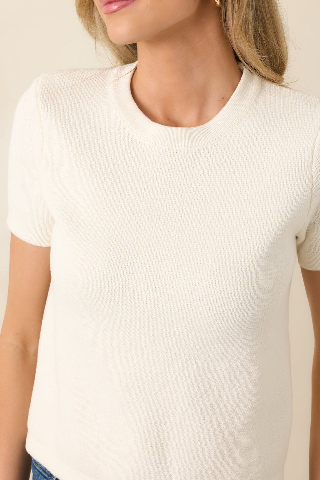 Prosperina Mary Lynn Ivory Cotton Sweater