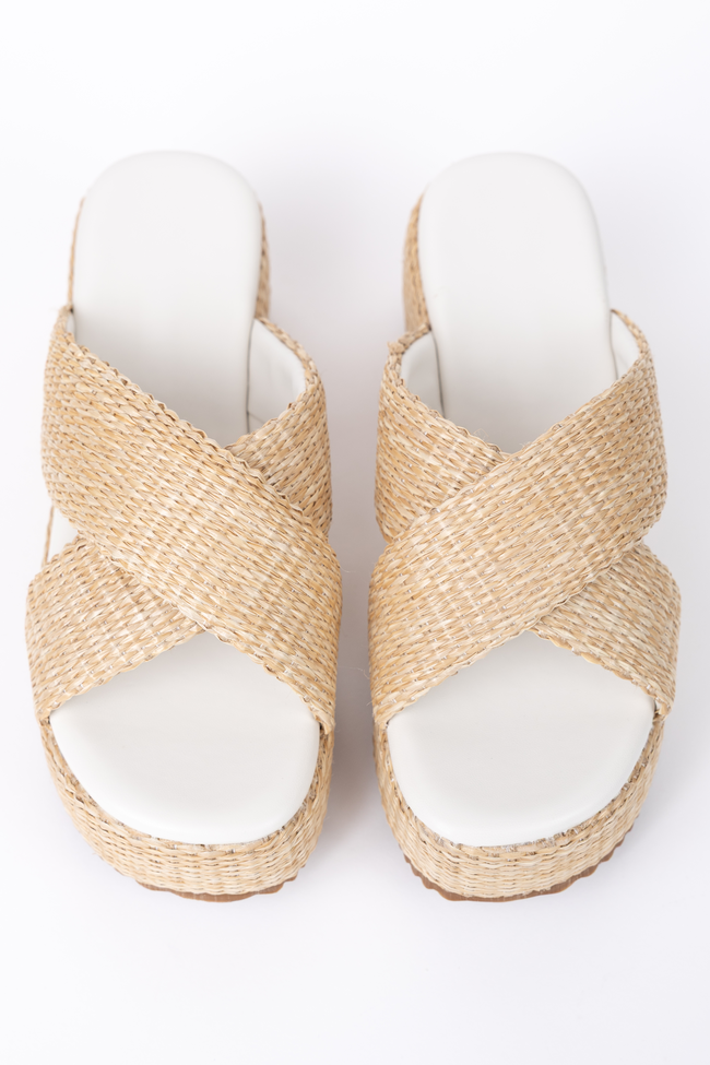 Clementine Tan Cross Platform Sandals