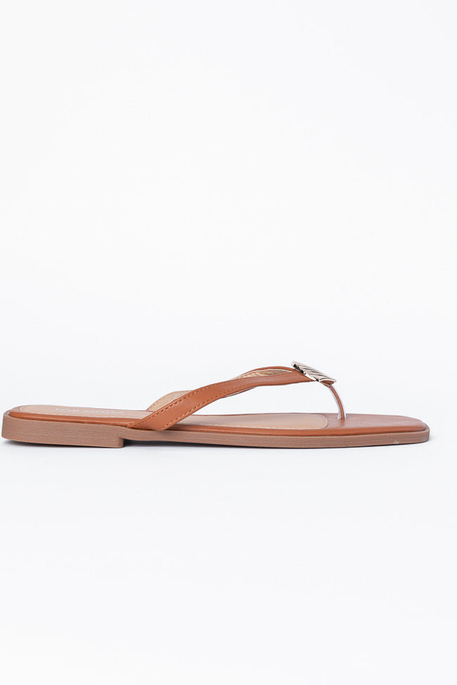 Olivia Tan Flip Flops