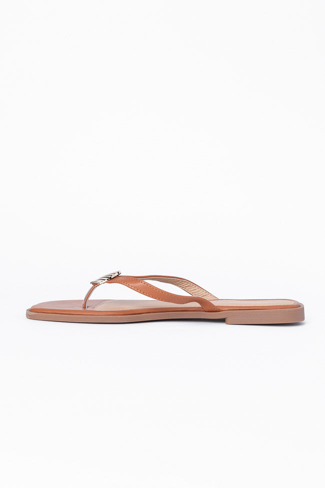 Olivia Tan Flip Flops