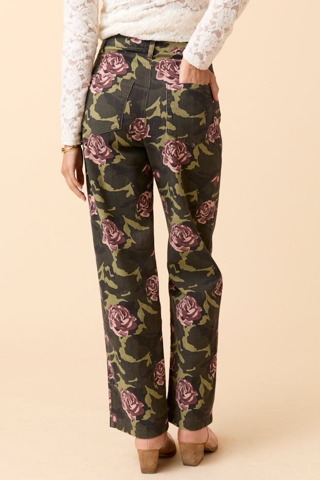 Gabbie Floral Camo Wide Leg Jeans FINAL SALE