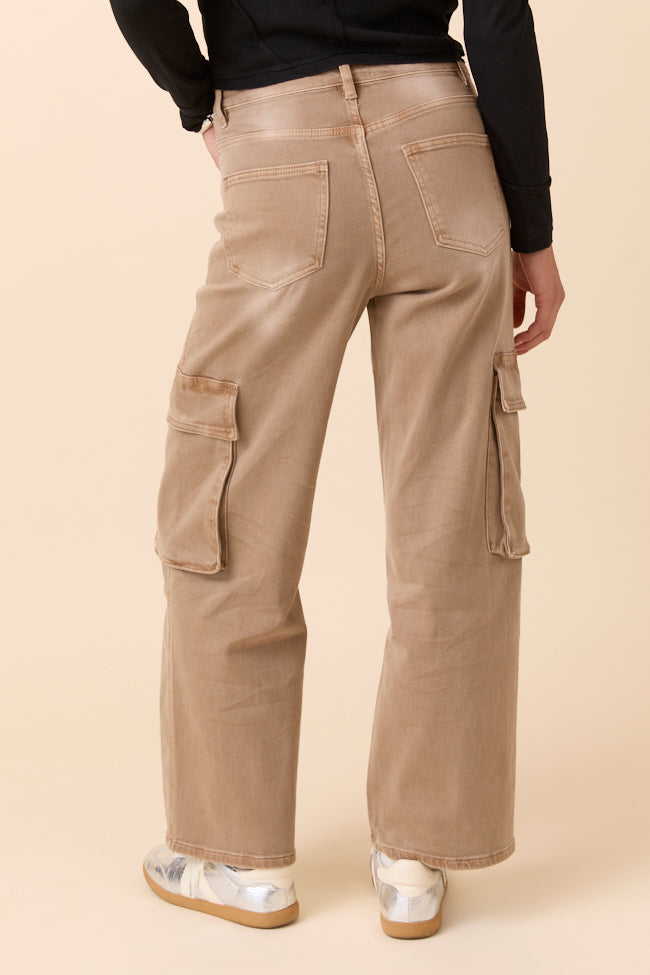 Edith Vintage Khaki High Rise Wide Leg Jeans FINAL SALE