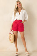 Under Open Skies White Cotton Long Flowy Blouse