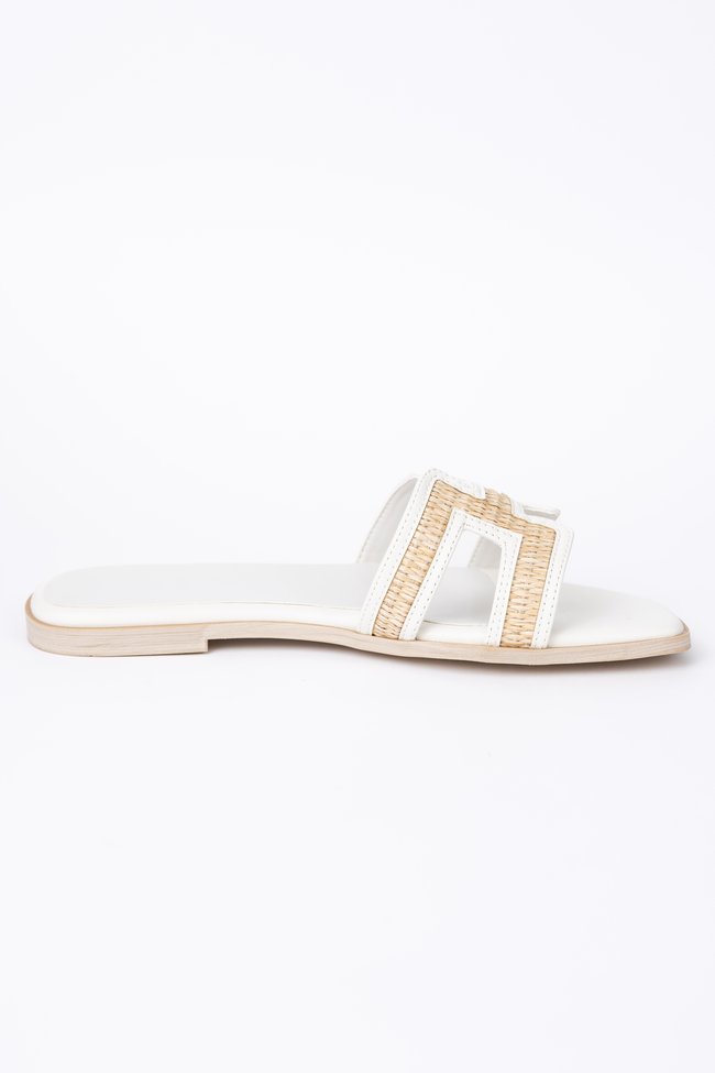 Ena White Sandals