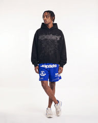 Sp5der P*nk V2 Rhinestone Hoodie Black