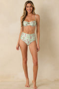 MINKPINK Soleil Green Stripe Bra-Style Bikini Top