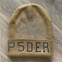 Sp5der worldwide 555555 unisex rhinestone knitted yarn cold hat (7)