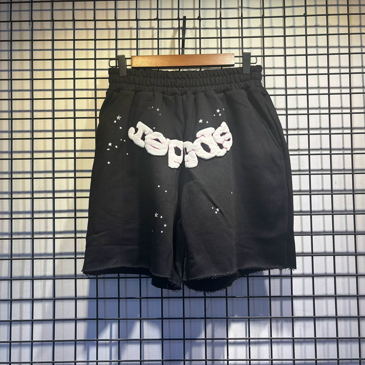 Sp5der shorts American trendy ins niche versatile sweet spider web 555 digital design cartoon summer pants (3)