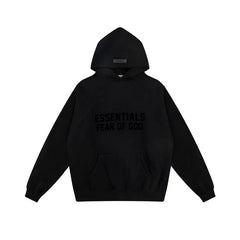 Fog autumn/winter hoodie, sweatpants, long pants with fleece hoodie, versatile letter essentials, loose and trendy ins top (50)
