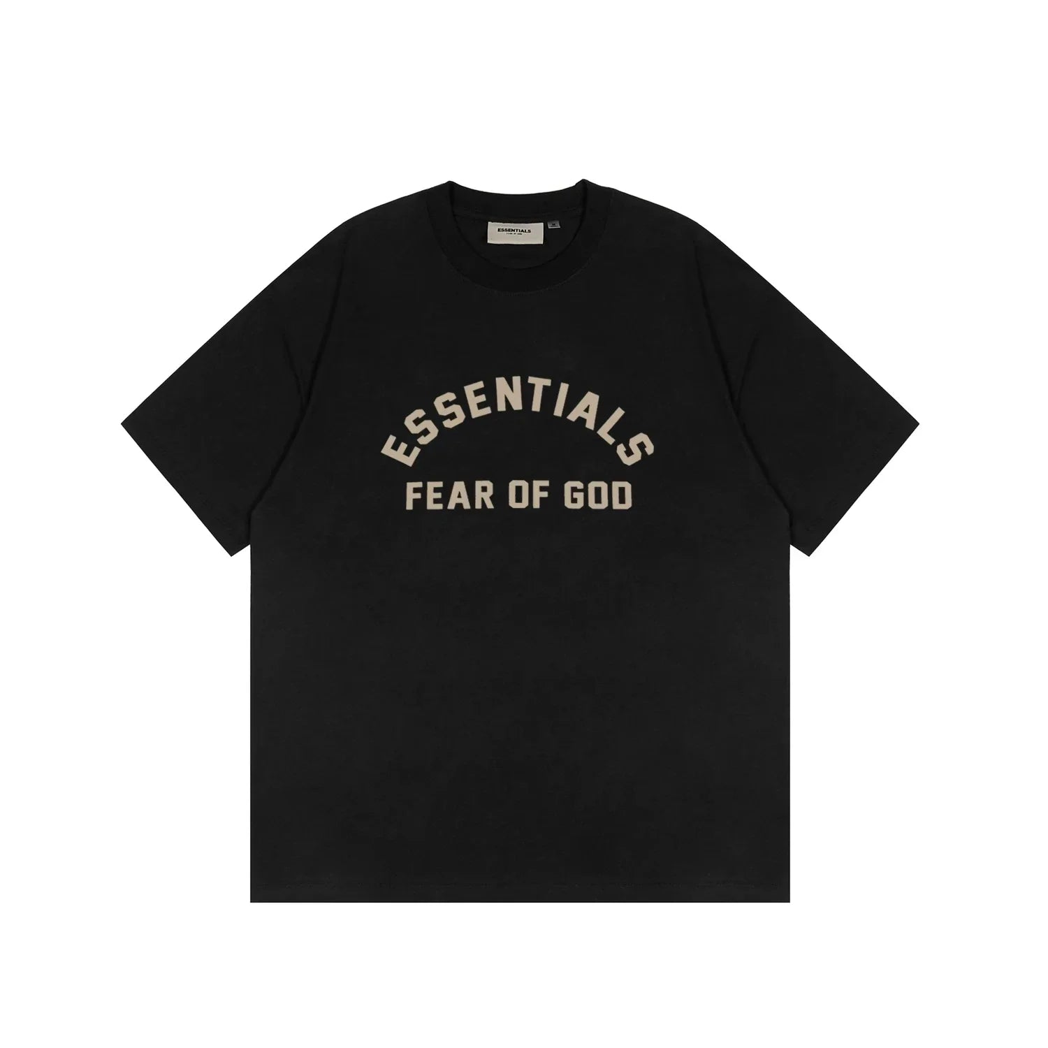 ESSENTIALS Short sleeved T-shirt European and American High Street FOG Double Line Men's and Women's American Trendy Brand Pure Cotton Round Neck Loose Set (21)