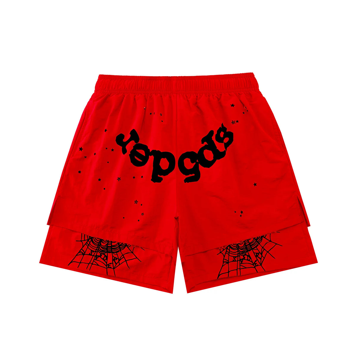 Sp5der shorts American trendy ins niche versatile sweet spider web 555 digital design cartoon summer pants (13)