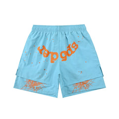 Sp5der shorts American trendy ins niche versatile sweet spider web 555 digital design cartoon summer pants (16)