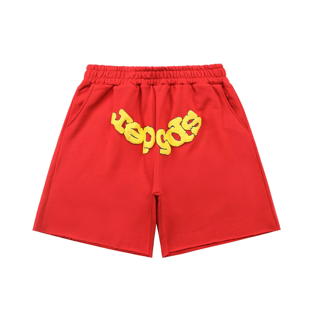 Sp5der shorts American trendy ins niche versatile sweet spider web 555 digital design cartoon summer pants (4)