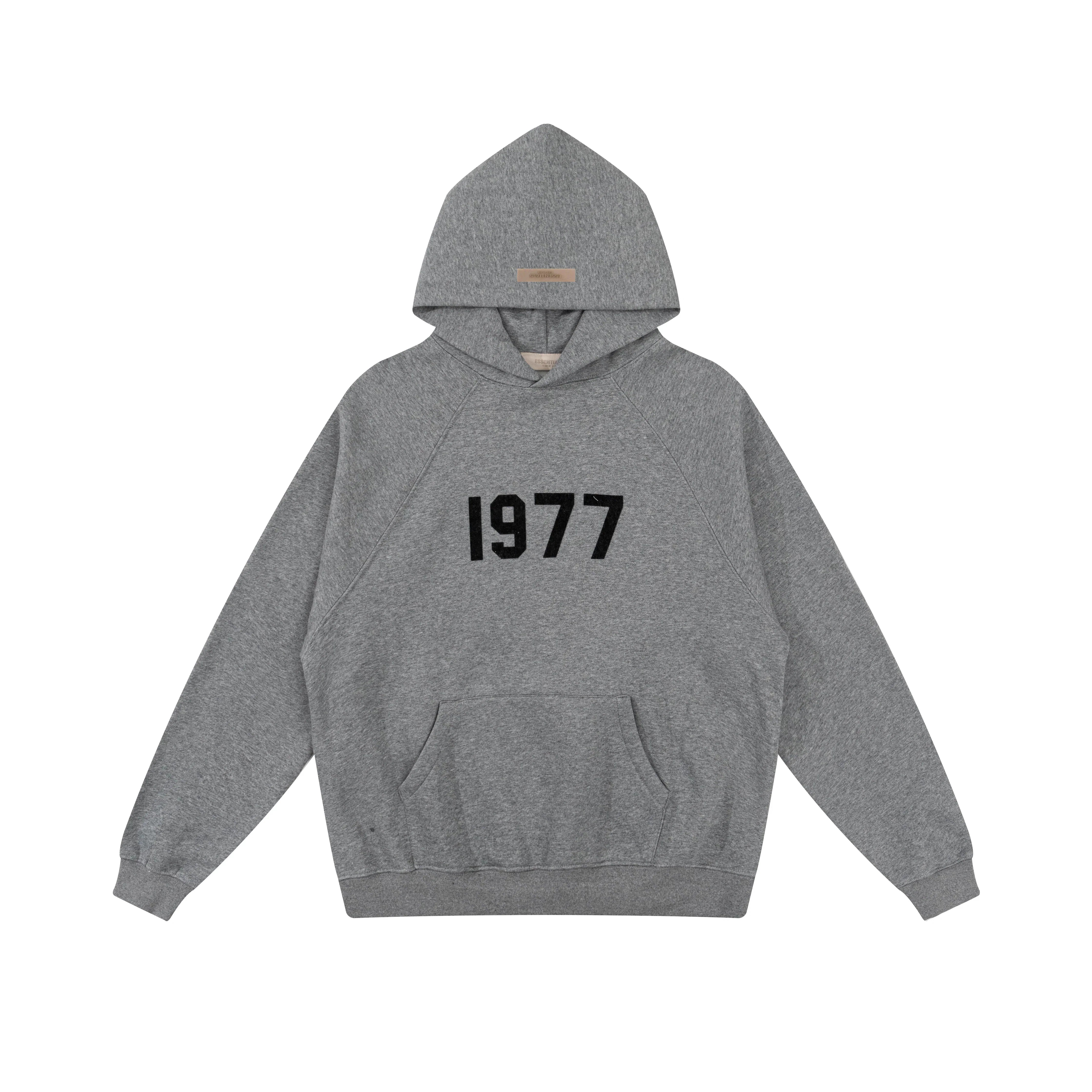 Fog autumn/winter hoodie, sweatpants, long pants with fleece hoodie, versatile letter essentials, loose and trendy ins top (35)