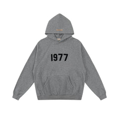 Fog autumn/winter hoodie, sweatpants, long pants with fleece hoodie, versatile letter essentials, loose and trendy ins top (35)