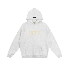 Fog autumn/winter hoodie, sweatpants, long pants with fleece hoodie, versatile letter essentials, loose and trendy ins top (36)