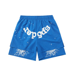 Sp5der shorts American trendy ins niche versatile sweet spider web 555 digital design cartoon summer pants (15)