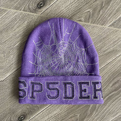 Sp5der worldwide 555555 unisex rhinestone knitted yarn cold hat (1)