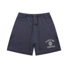 FEAR OF GOD FOG Double Line ESSENTIALS European and American Badge Printed High Street Loose Sports Shorts Trend (4)