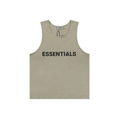 FOG short sleeved FEAR OF GOD double line ESSENTIALS chest letter sleeveless vest base shirt men's T-shirt (3)