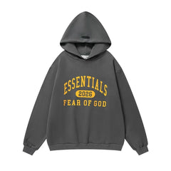 FOG ESSENTIALS American High Street Trendy Brand Sports and Leisure Spring and Autumn Pure Cotton Woolen Hoodie Pants Set for Men (2)