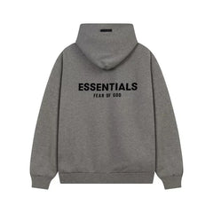 FOG ESSENTIALS Fashion High Street Letter Plush Autumn/Winter Casual Plush Hooded Sweatshirt Pants Set for Men (3)