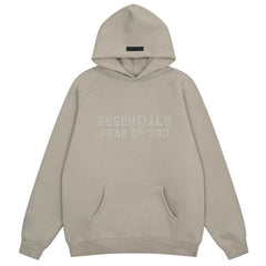 FOG double line heavyweight high street trendy brand hooded sweatshirt with plush loose sweatshirt jacket suitable for men and women, youthful and popular style (40)