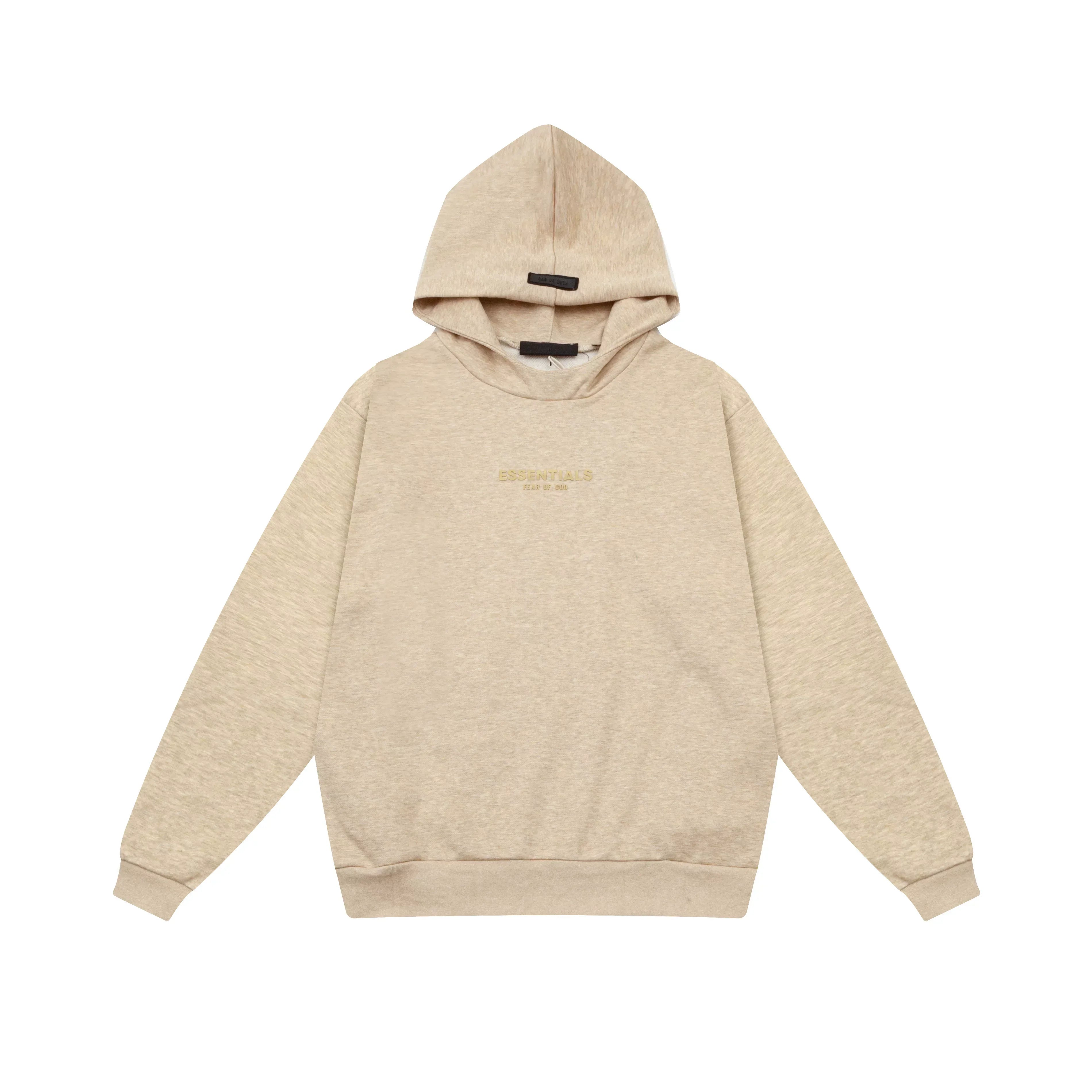 Fog autumn/winter hoodie, sweatpants, long pants with fleece hoodie, versatile letter essentials, loose and trendy ins top (54)